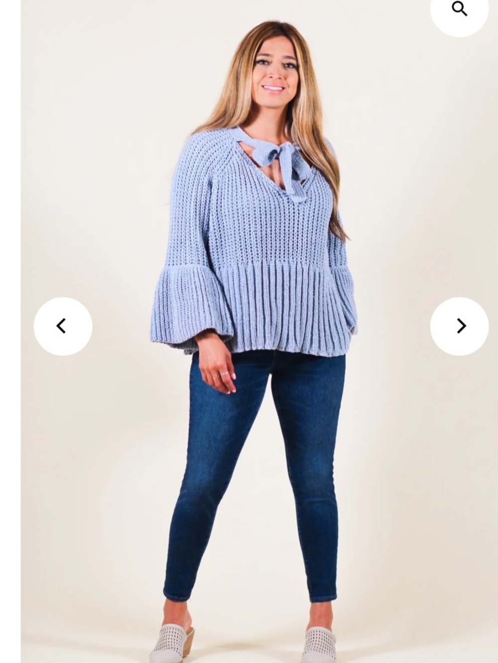 POL Light Gray Knit Cardigan